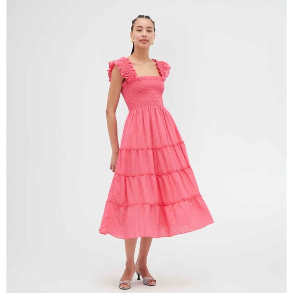 Hill House Home Ellie Nap Dress Watermelon Seersucker XXS